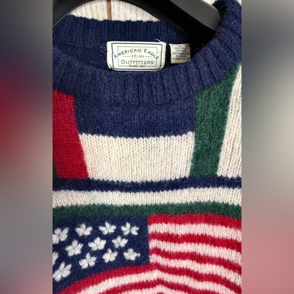 American Eagle Outfitters Flag Pattern Sweater - image 2